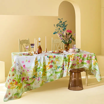 Garnier Thiebaut Souffle Fleuri 61"x102", Printemps Tablecloth